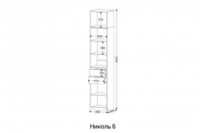 НИКОЛЬ 6 Пенал в Салехарде - salekhard.mebel24.online | фото 2