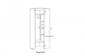 ОЛЬГА 9.1 Шкаф угловой без зеркала в Салехарде - salekhard.mebel24.online | фото 2