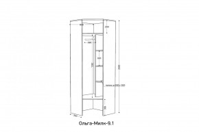 ОЛЬГА-МИЛК 9.1 Шкаф угловой без зеркала в Салехарде - salekhard.mebel24.online | фото 2