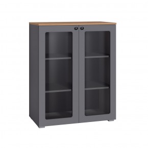 ОСТИН Шкаф-витрина 16.394.01 (графит) в Салехарде - salekhard.mebel24.online | фото