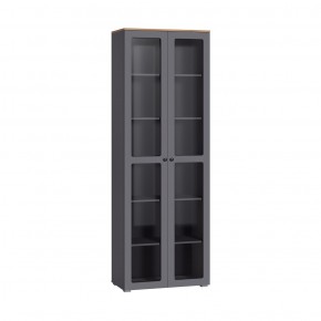 ОСТИН Шкаф-витрина 16.394.02 (графит) в Салехарде - salekhard.mebel24.online | фото