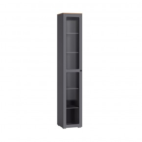 ОСТИН Шкаф-витрина 16.394.03 (графит) в Салехарде - salekhard.mebel24.online | фото