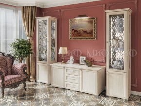 ПАРМА Гостиная Пенал стекло (Сандал светлый) в Салехарде - salekhard.mebel24.online | фото 3