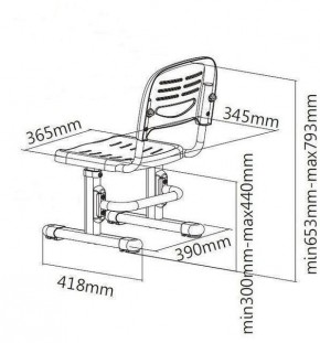 Парта-трансофрмер Amare II Blue + ящик + SST3 Blue в Салехарде - salekhard.mebel24.online | фото 8