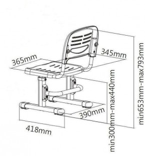 Парта-трансофрмер Amare II Pink + ящик + SST3 Pink в Салехарде - salekhard.mebel24.online | фото 8