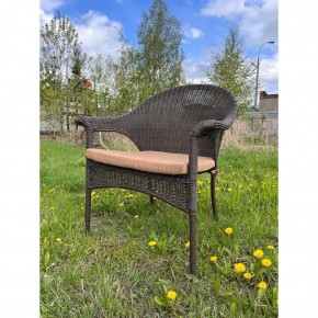 Плетеное кресло LV-140B-Brown с подушкой в комплекте в Салехарде - salekhard.mebel24.online | фото 1