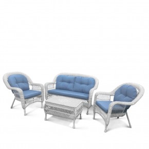 Плетеный комплект для отдыха из искусственного ротанга  LV-520 White/Blue в Салехарде - salekhard.mebel24.online | фото 2
