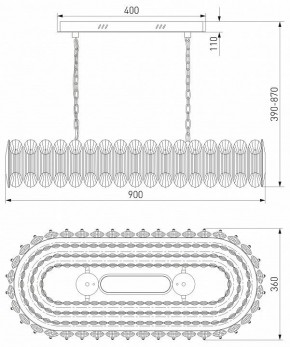 Подвесная люстра Bogate-s Chaleur 423/1 в Салехарде - salekhard.mebel24.online | фото 5