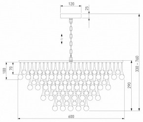 Подвесная люстра Bogate-s Gutta 476/8 в Салехарде - salekhard.mebel24.online | фото 5
