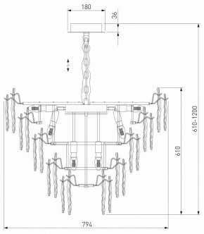 Подвесная люстра Bogate-s Leaf 369 в Салехарде - salekhard.mebel24.online | фото 4