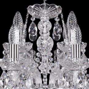 Подвесная люстра Bohemia Ivele Crystal 1411 1411/8+4/195/Ni в Салехарде - salekhard.mebel24.online | фото 4