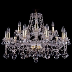 Подвесная люстра Bohemia Ivele Crystal 1413 1413/10+5/300/G/Balls в Салехарде - salekhard.mebel24.online | фото