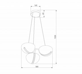 Подвесная люстра Eurosvet Emisfero 50083/3 LED золото в Салехарде - salekhard.mebel24.online | фото 6