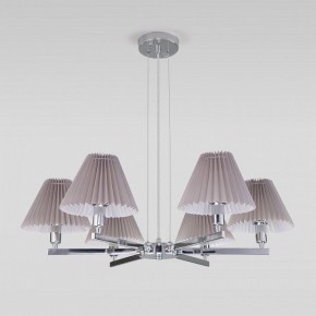 Подвесная люстра Eurosvet Peony 60136/6 хром/серый в Салехарде - salekhard.mebel24.online | фото 4
