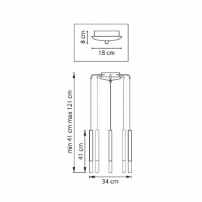Подвесная люстра Lightstar Tubo L5T747133 в Салехарде - salekhard.mebel24.online | фото 3