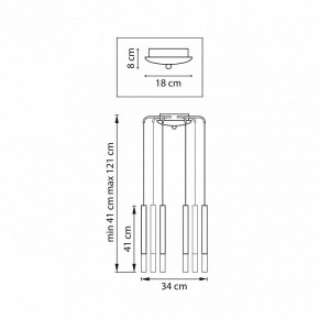Подвесная люстра Lightstar Tubo L8T747133 в Салехарде - salekhard.mebel24.online | фото 3