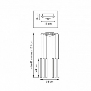 Подвесная люстра Lightstar Tubo L8T747243 в Салехарде - salekhard.mebel24.online | фото 3