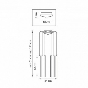 Подвесная люстра Lightstar Tubo L8T747337 в Салехарде - salekhard.mebel24.online | фото 3