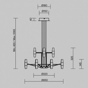 Подвесная люстра Maytoni Arana MOD401PL-L72BS3K в Салехарде - salekhard.mebel24.online | фото 5