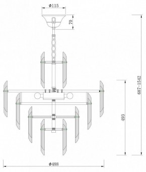 Подвесная люстра Maytoni Flare DIA200PL-06G в Салехарде - salekhard.mebel24.online | фото 7