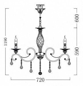 Подвесная люстра Maytoni Grace ARM247-08-G в Салехарде - salekhard.mebel24.online | фото 4