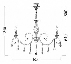Подвесная люстра Maytoni Grace ARM247-10-G в Салехарде - salekhard.mebel24.online | фото 7