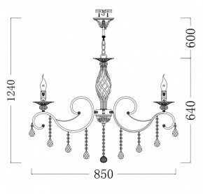 Подвесная люстра Maytoni Grace RC247-PL-10-R в Салехарде - salekhard.mebel24.online | фото 6