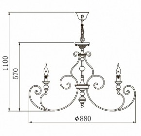 Подвесная люстра Maytoni Karina H631-PL-08-B в Салехарде - salekhard.mebel24.online | фото 3