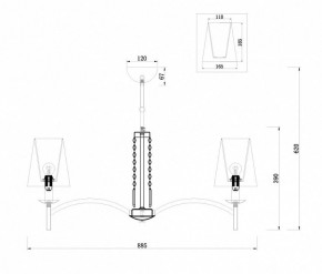 Подвесная люстра Maytoni Krona MOD076PL-06N в Салехарде - salekhard.mebel24.online | фото 3