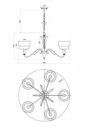 Подвесная люстра Maytoni Lillian H311-05-G в Салехарде - salekhard.mebel24.online | фото 6