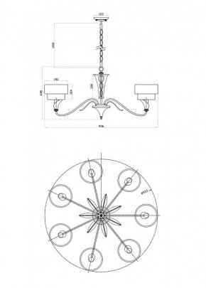 Подвесная люстра Maytoni Lillian H311-07-G в Салехарде - salekhard.mebel24.online | фото 6