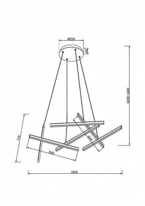 Подвесная люстра Maytoni Line MOD016PL-L80BK в Салехарде - salekhard.mebel24.online | фото 4