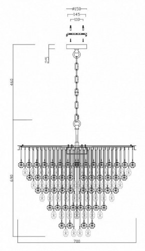 Подвесная люстра Maytoni Linn MOD091PL-09G в Салехарде - salekhard.mebel24.online | фото 4