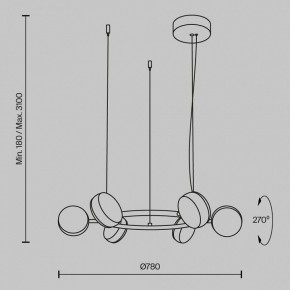 Подвесная люстра Maytoni Mind MOD299PL-L60BC3K в Салехарде - salekhard.mebel24.online | фото 4