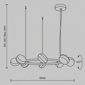 Подвесная люстра Maytoni Mind MOD299PL-L80BC3K в Салехарде - salekhard.mebel24.online | фото 4