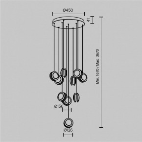 Подвесная люстра Maytoni Pharao MOD361PL-L41BS3K в Салехарде - salekhard.mebel24.online | фото 4