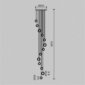 Подвесная люстра Maytoni Pharao MOD361PL-L58BS3K в Салехарде - salekhard.mebel24.online | фото 4