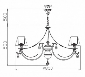 Подвесная люстра Maytoni Soffia RC093-PL-08-R в Салехарде - salekhard.mebel24.online | фото 5