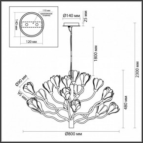 Подвесная люстра Odeon Light Gardi 5090/18 в Салехарде - salekhard.mebel24.online | фото 6