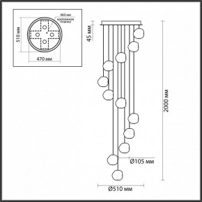 Подвесная люстра Odeon Light Jemstone 5084/60L в Салехарде - salekhard.mebel24.online | фото 4