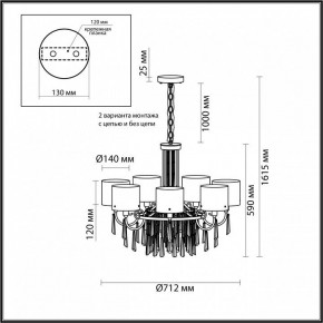 Подвесная люстра Odeon Light Nicole 4886/7 в Салехарде - salekhard.mebel24.online | фото 7