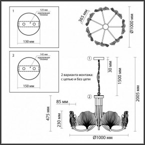 Подвесная люстра Odeon Light Ventaglio 4870/7 в Салехарде - salekhard.mebel24.online | фото 6