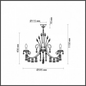 Подвесная люстра Odeon Light Versia 4977/6 в Салехарде - salekhard.mebel24.online | фото 5