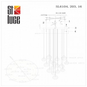 Подвесная люстра ST-Luce Montecelio SL6104.203.16 в Салехарде - salekhard.mebel24.online | фото 3