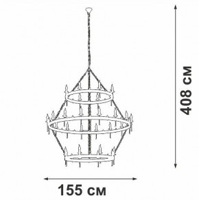 Подвесная люстра Vitaluce V1872 V1872-7/16+8+8 в Салехарде - salekhard.mebel24.online | фото 3