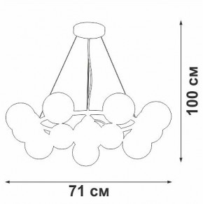 Подвесная люстра Vitaluce V48410 V48410-8/12S в Салехарде - salekhard.mebel24.online | фото 3