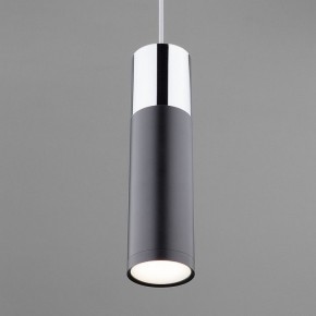 Подвесной светильник Eurosvet Double Topper 50135/1 LED хром/черный в Салехарде - salekhard.mebel24.online | фото 2