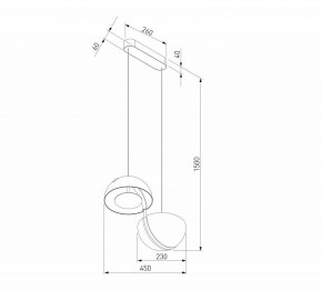 Подвесной светильник Eurosvet Emisfero 50083/2 LED золото в Салехарде - salekhard.mebel24.online | фото 4