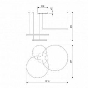 Подвесной светильник Eurosvet Gap 90180/3 золото в Салехарде - salekhard.mebel24.online | фото 5