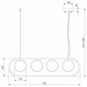 Подвесной светильник Eurosvet Ringo 50089/4 хром в Салехарде - salekhard.mebel24.online | фото 3
